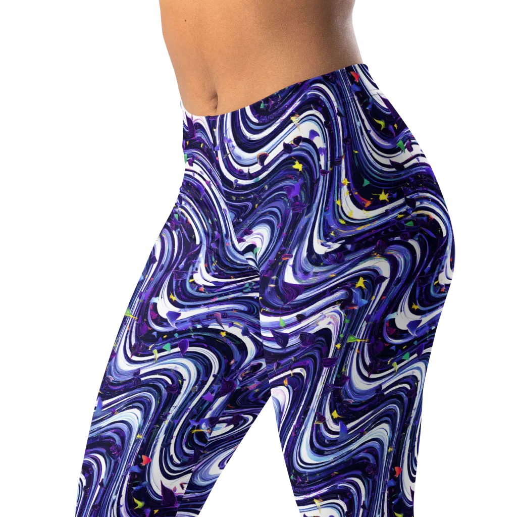 Astral Marbling on Leggings — Left Front