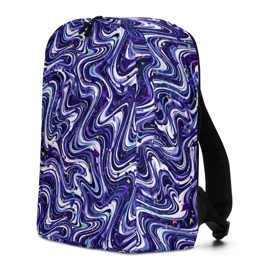 Astral Marbling on Minimalist Backpack — Left