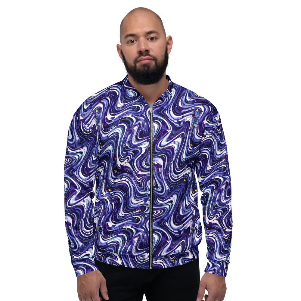 Astral Marbling on Bomber Jacket — Front