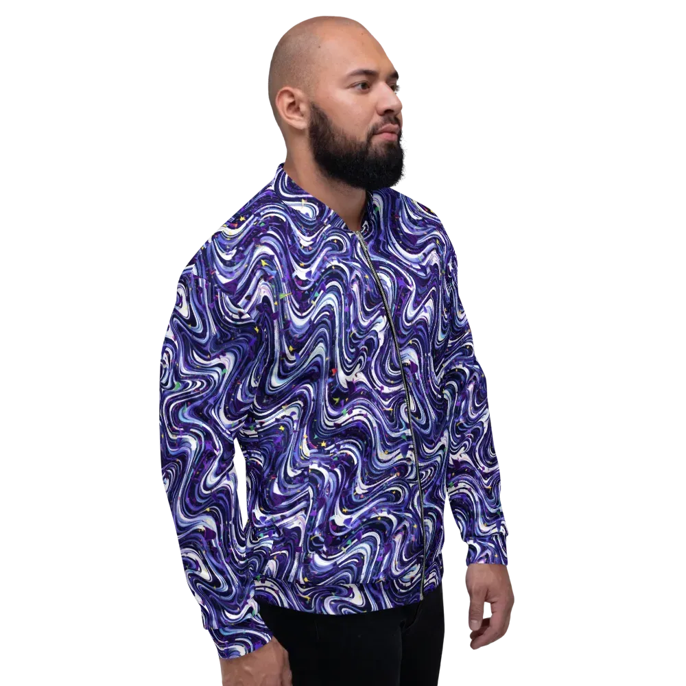 Astral Marbling on Bomber Jacket — Right