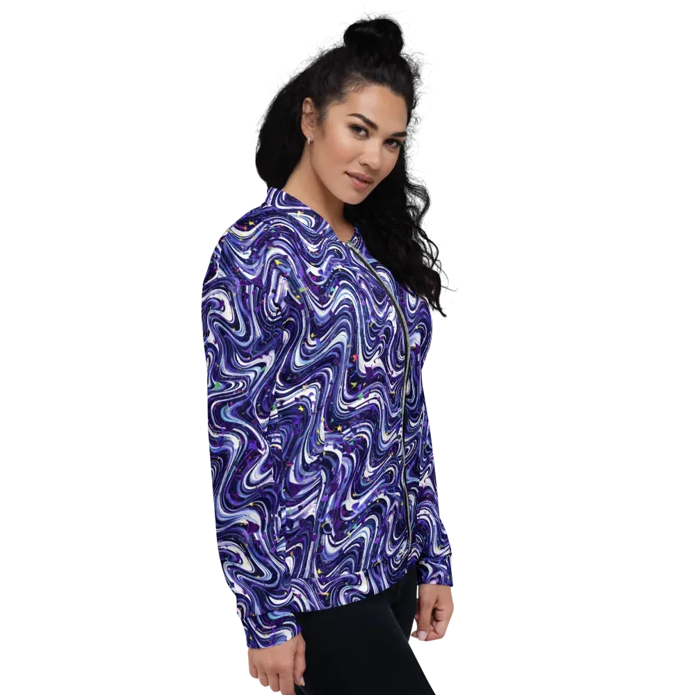 Astral Marbling on Bomber Jacket — Right