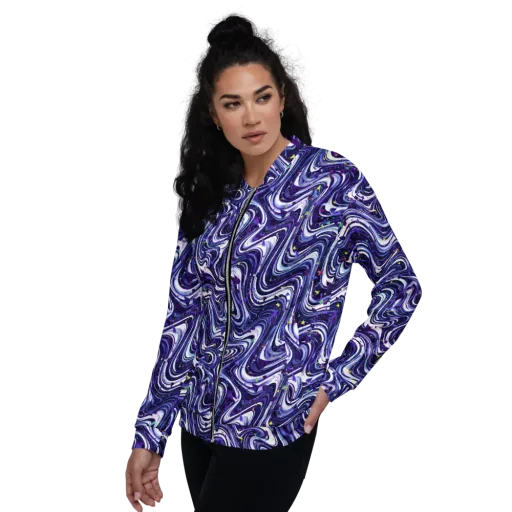 Astral Marbling on a Bomber Jacket