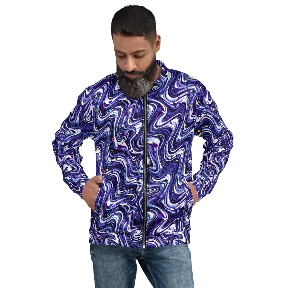 Astral Marbling on Bomber Jacket — Front