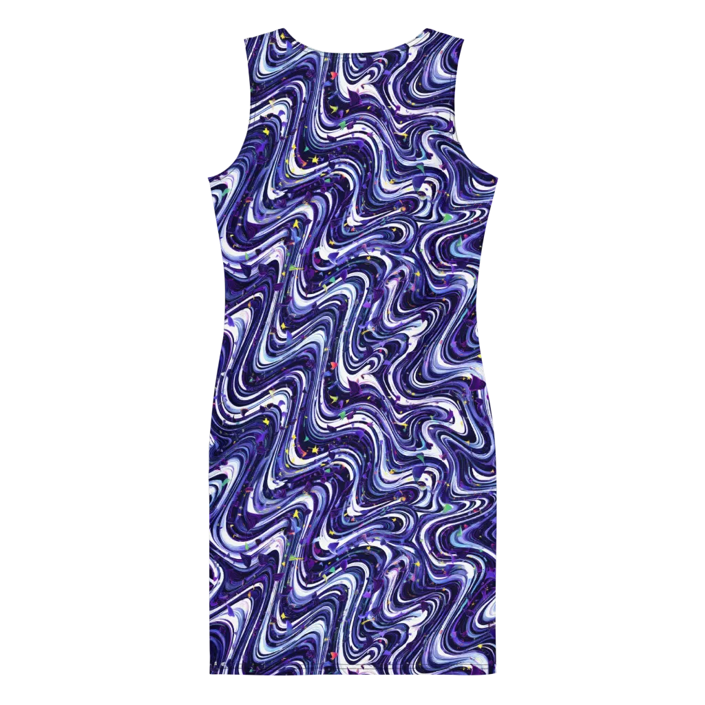 Astral Marbling on Bodycon Dress — Back