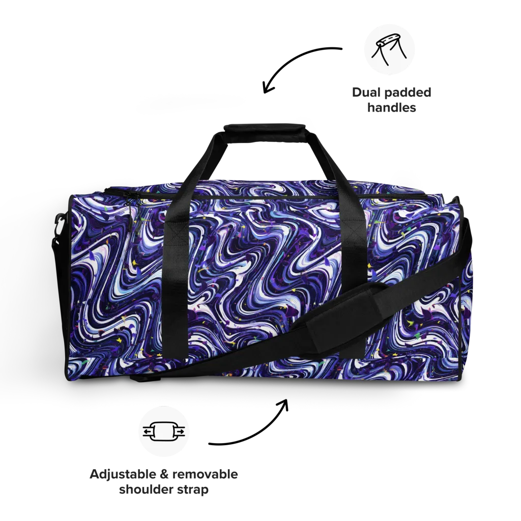 Astral Marbling on Duffle Bag — Front