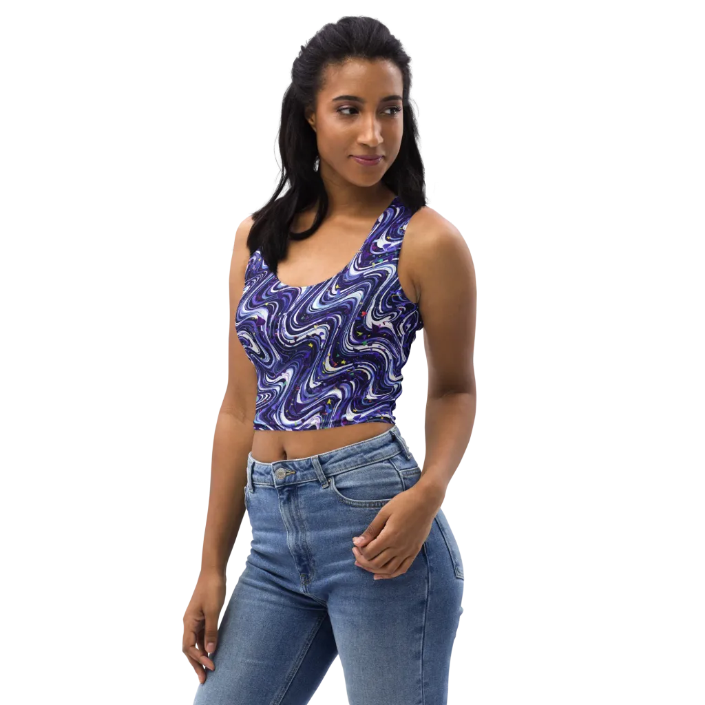 Astral Marbling on Crop Top — Left Front
