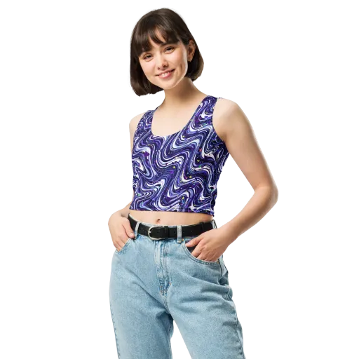 Astral Marbling on a Crop Top