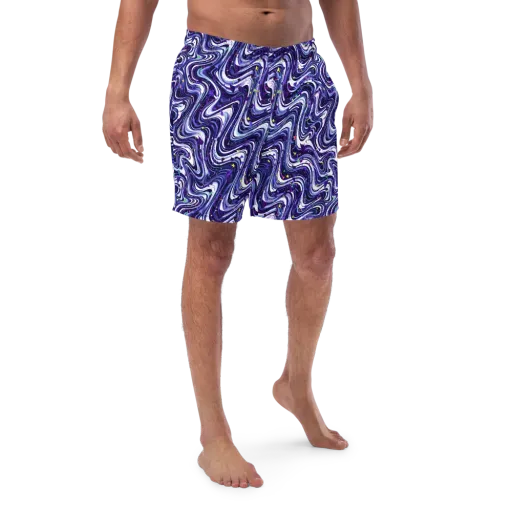 Astral Marbling on a Swim Trunks