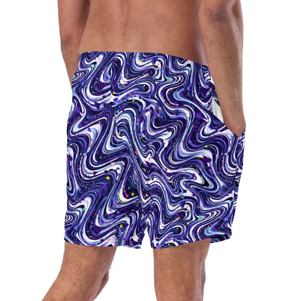 Astral Marbling on Swim Trunks — Right Back