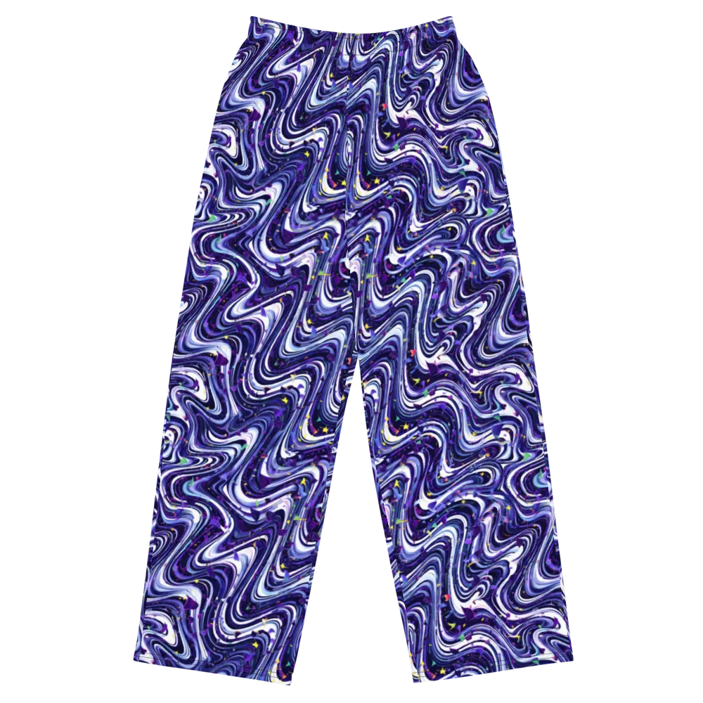 Astral Marbling on Wide-Leg Pants — Front