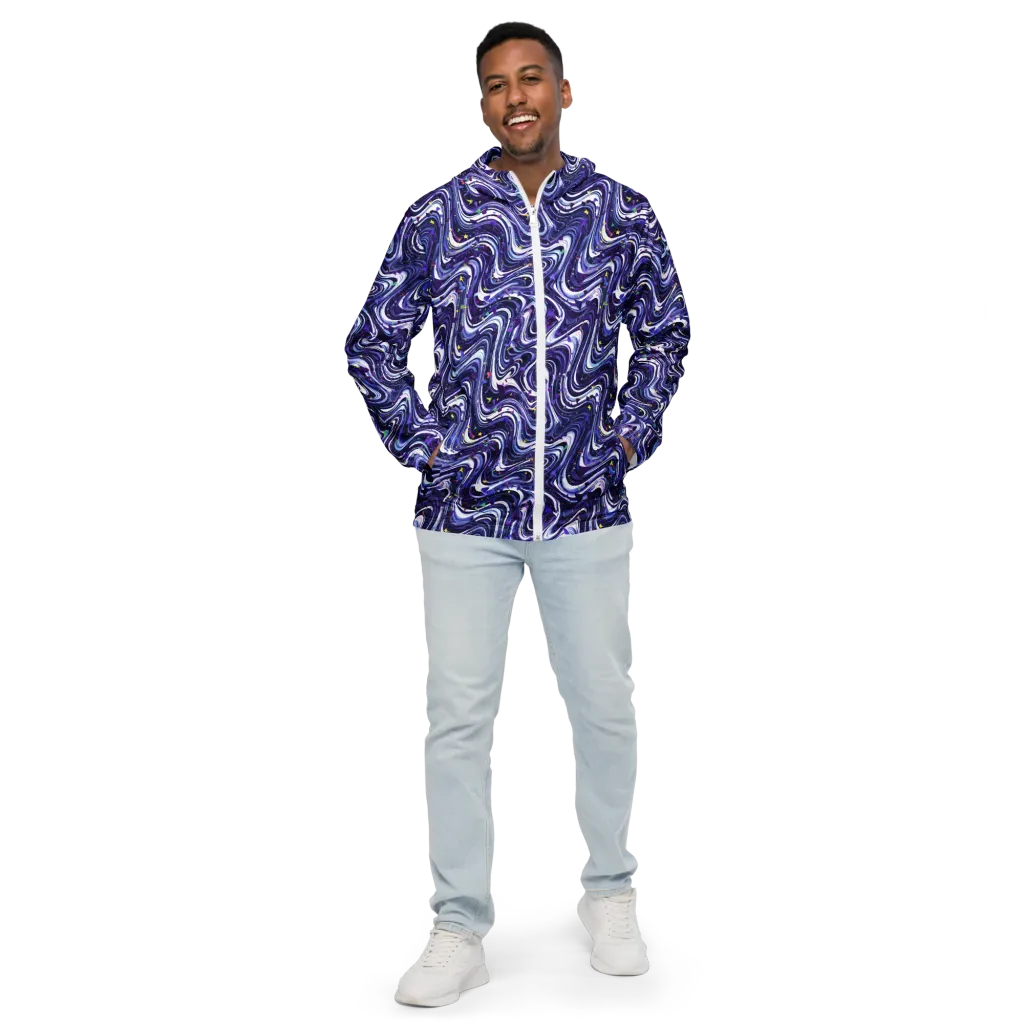 Astral Marbling on Men's Windbreaker — Front