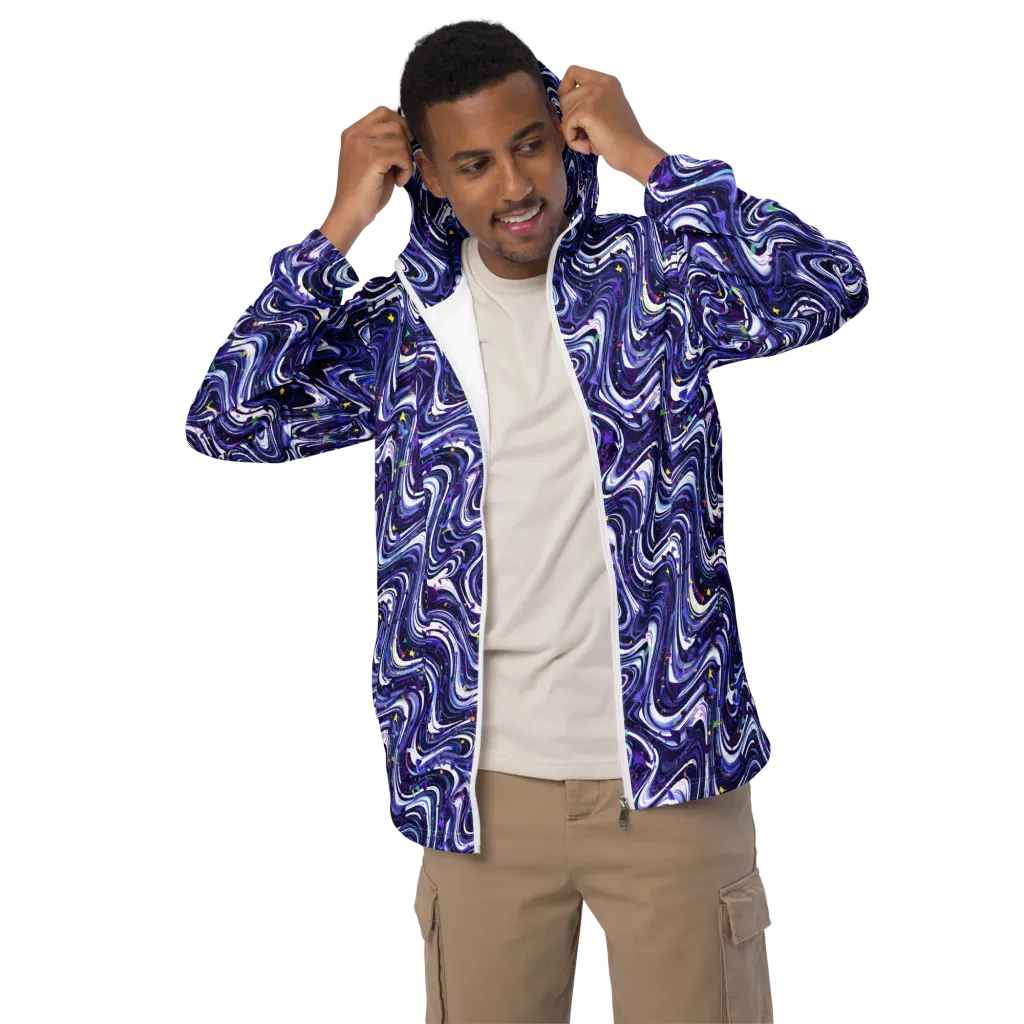 Astral Marbling on Men's Windbreaker — Front