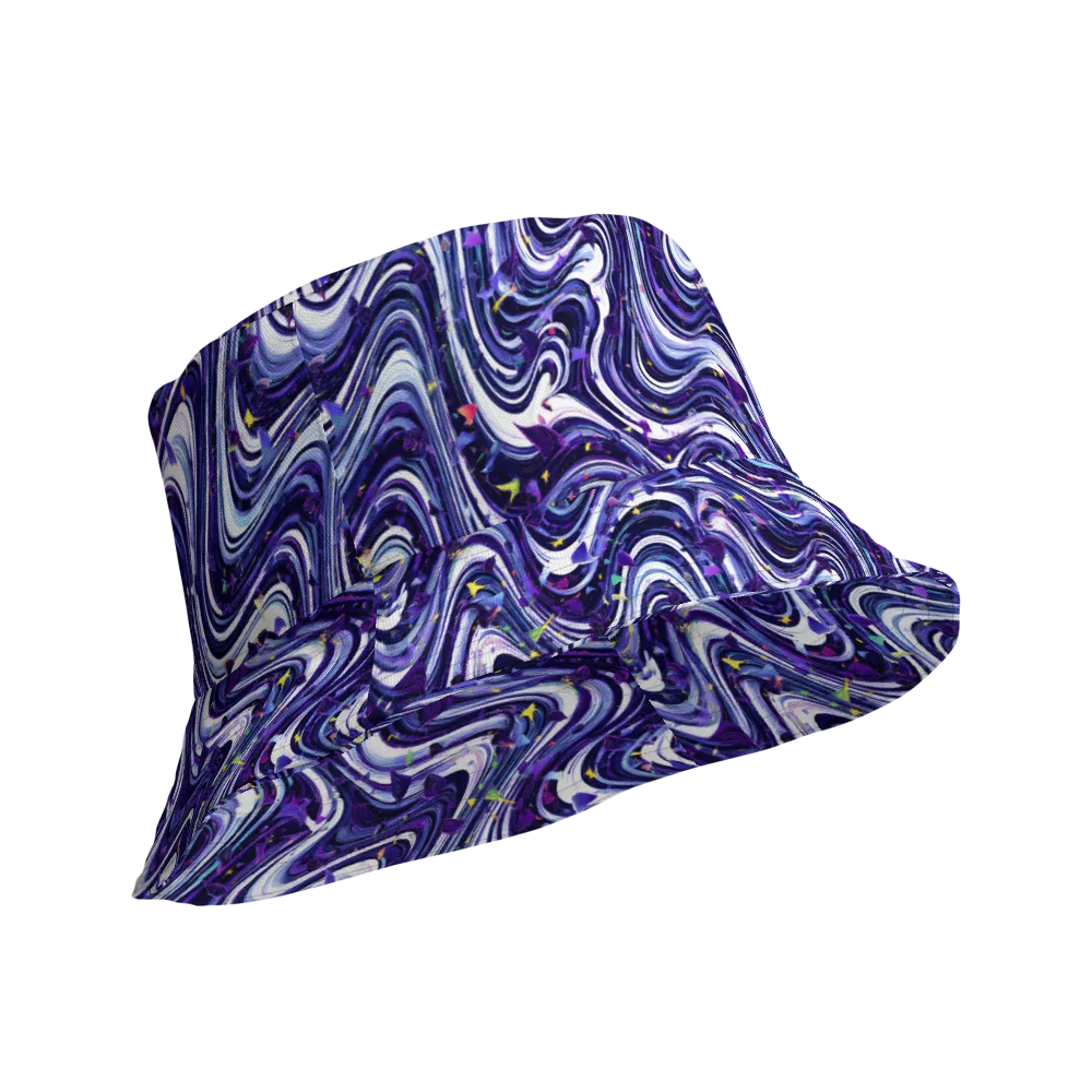 Astral Marbling on Reversible Bucket Hat — Product details Outside