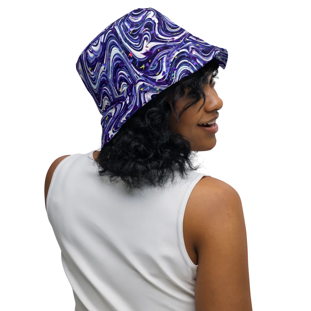 Astral Marbling on Reversible Bucket Hat — Right Outside