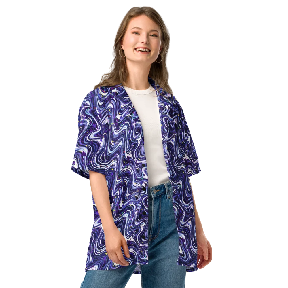Astral Marbling on Button Shirt — Front