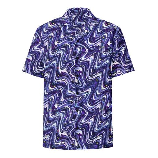 Astral Marbling on a Button Shirt