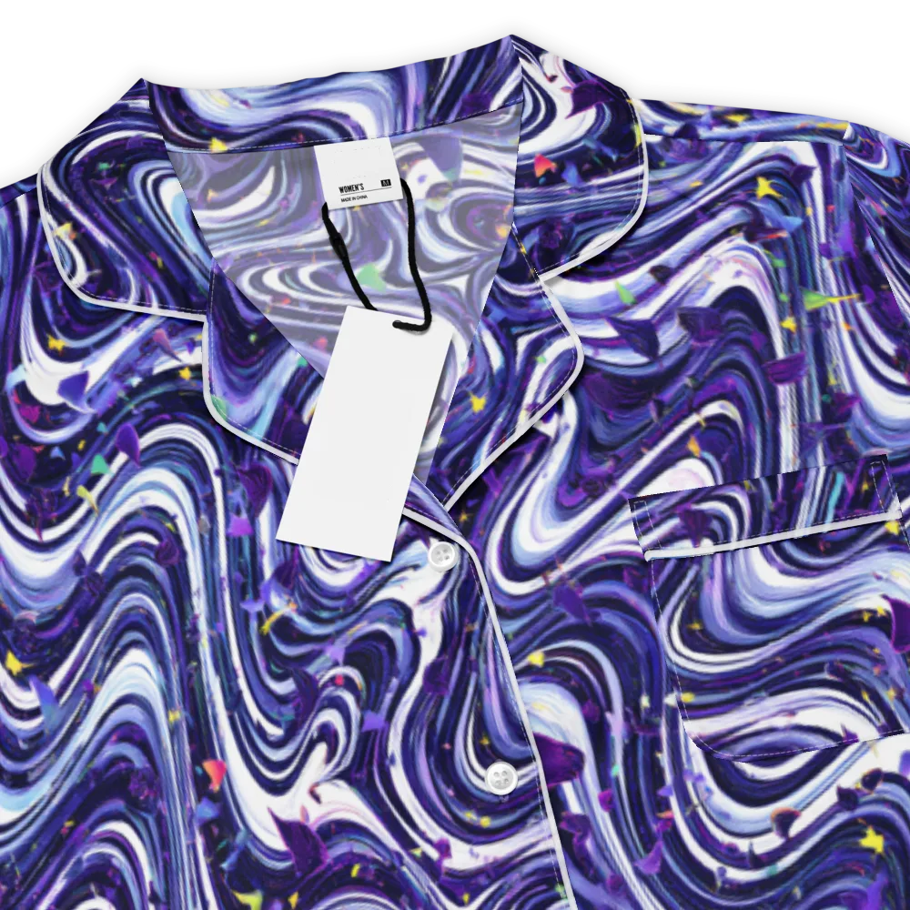 Astral Marbling on Women's Short Sleeve Pajama Top — Product details