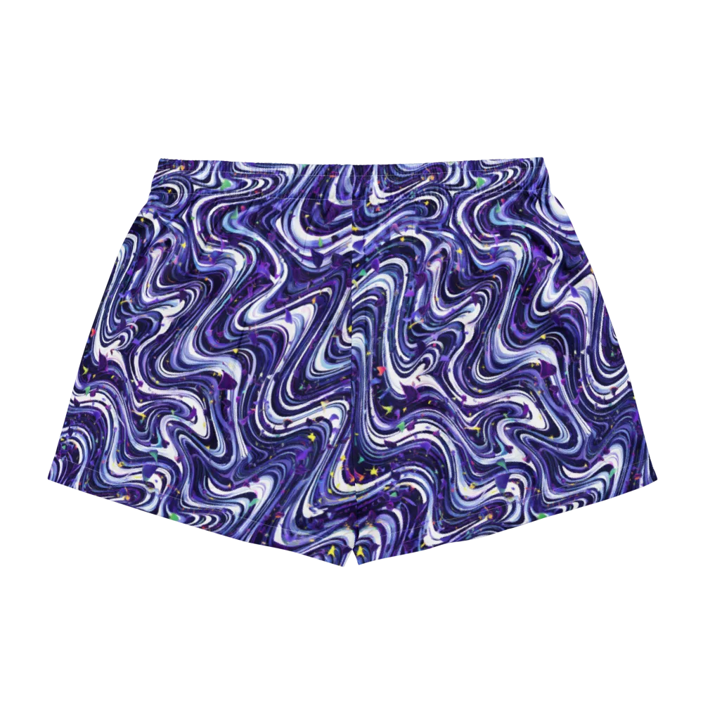 Astral Marbling on Women's Pajama Shorts — Back