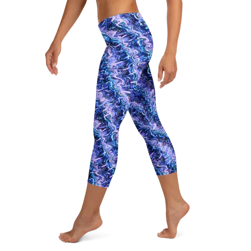 Neon Undertow on a Capri Leggings