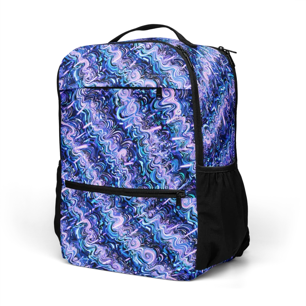 Neon Undertow on Utility Backpack — Left Front