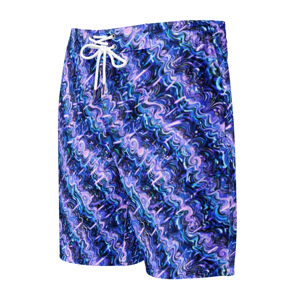 Neon Undertow on Men's Board Shorts — Front