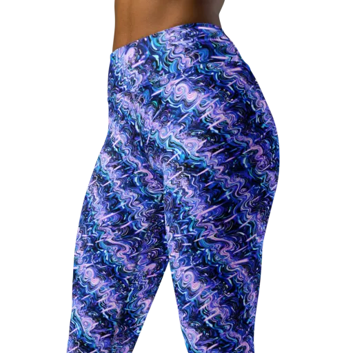 Neon Undertow on a Yoga Leggings