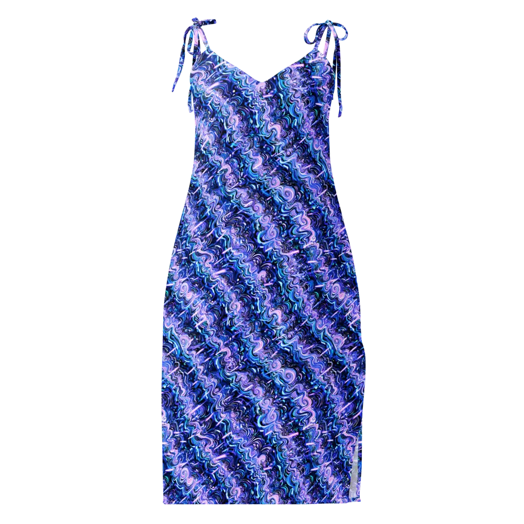 Neon Undertow on Slip Dress — Front