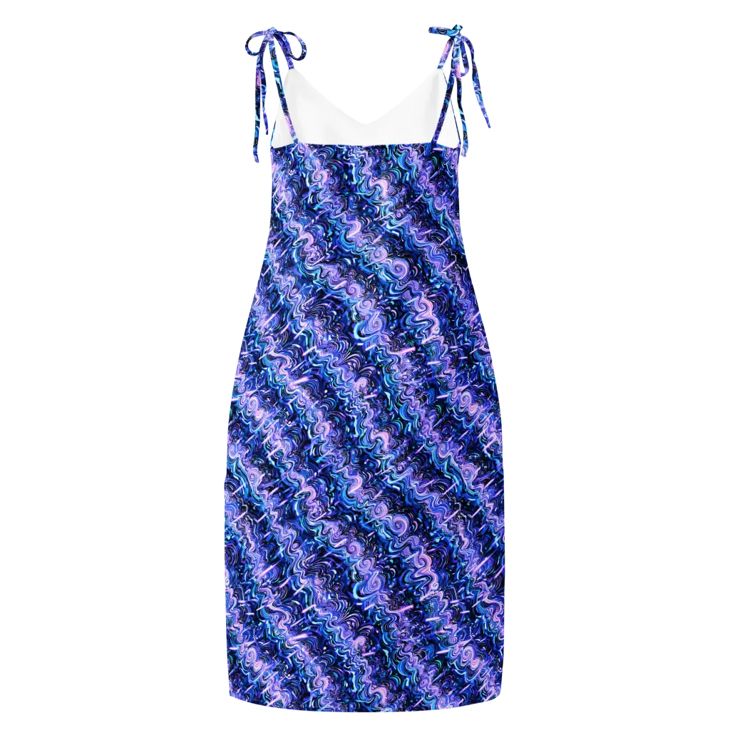 Neon Undertow on Slip Dress — Back