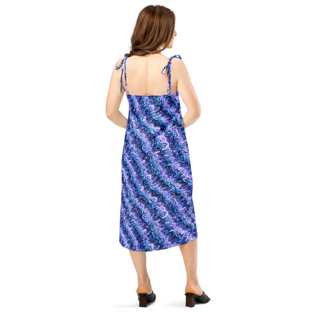 Neon Undertow on Slip Dress — Back