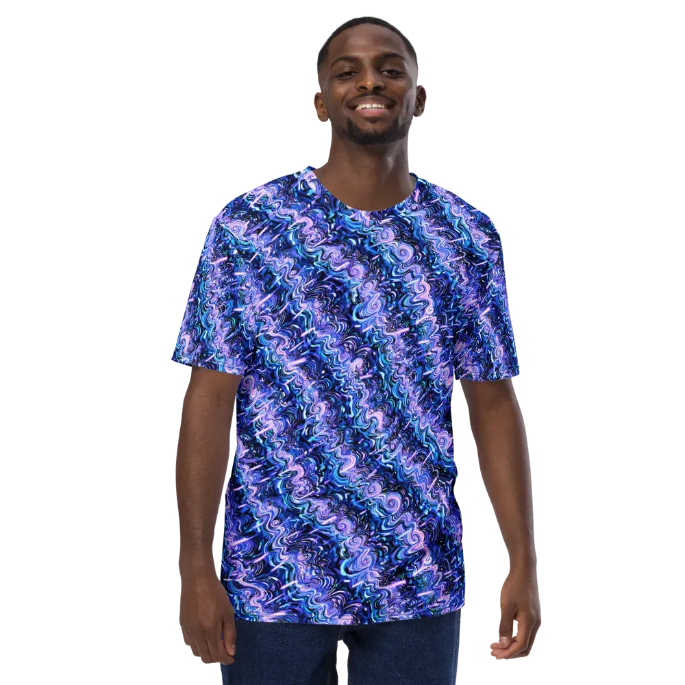 Neon Undertow on Men's Crew Neck T-Shirt — Front