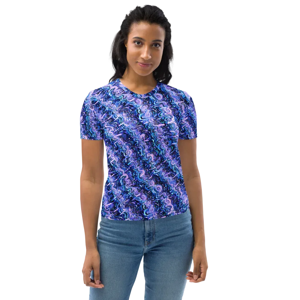 Neon Undertow on Women's Crew Neck T-Shirt — Front