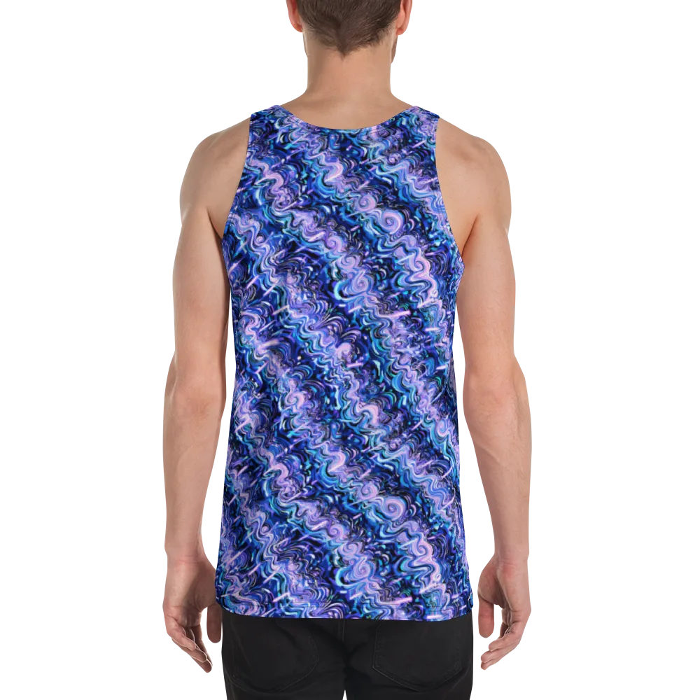 Neon Undertow on Men's Tank Top — Back