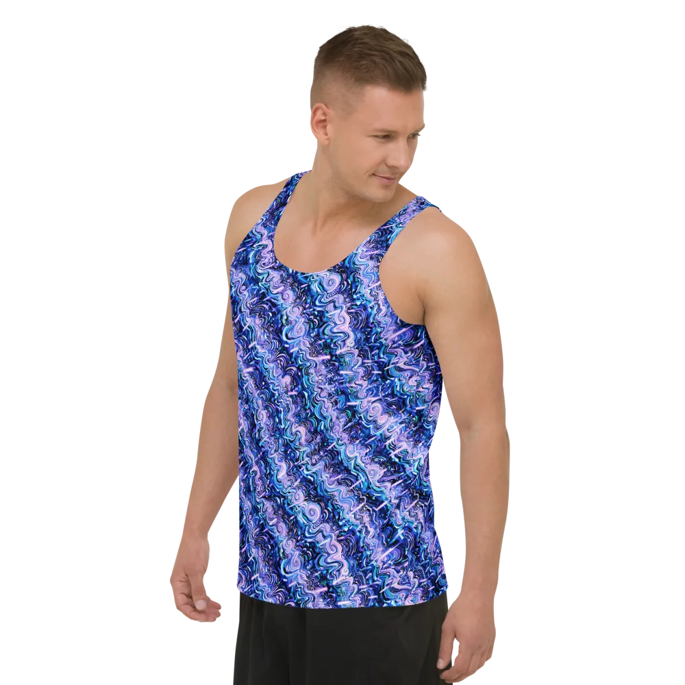 Neon Undertow on Men's Tank Top — Left Front
