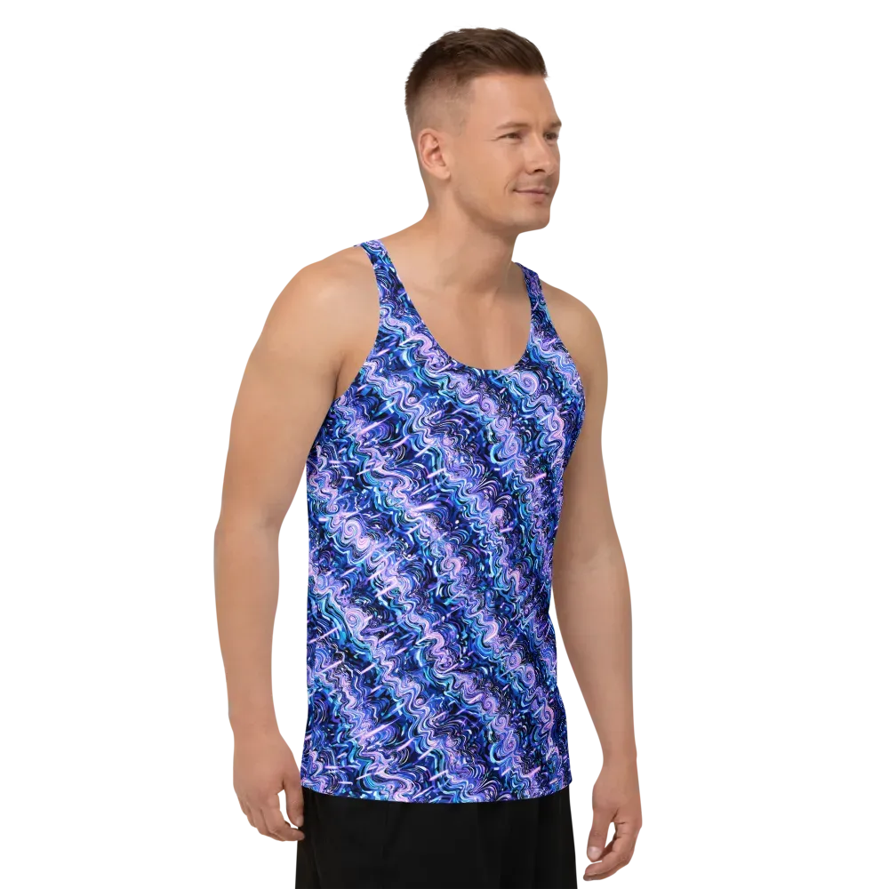 Neon Undertow on Men's Tank Top — Right Front