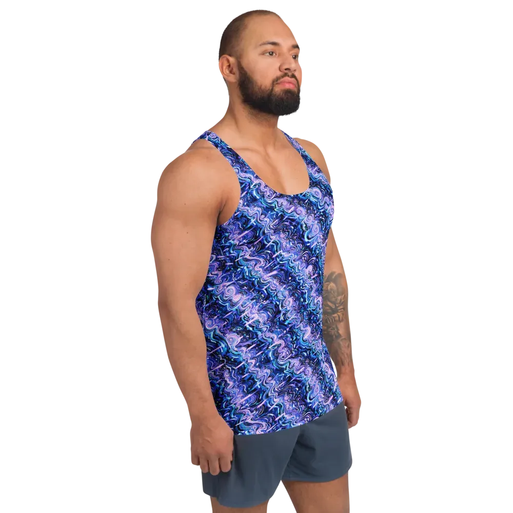 Neon Undertow on Men's Tank Top — Right Front