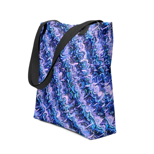 Neon Undertow on a Tote Bag