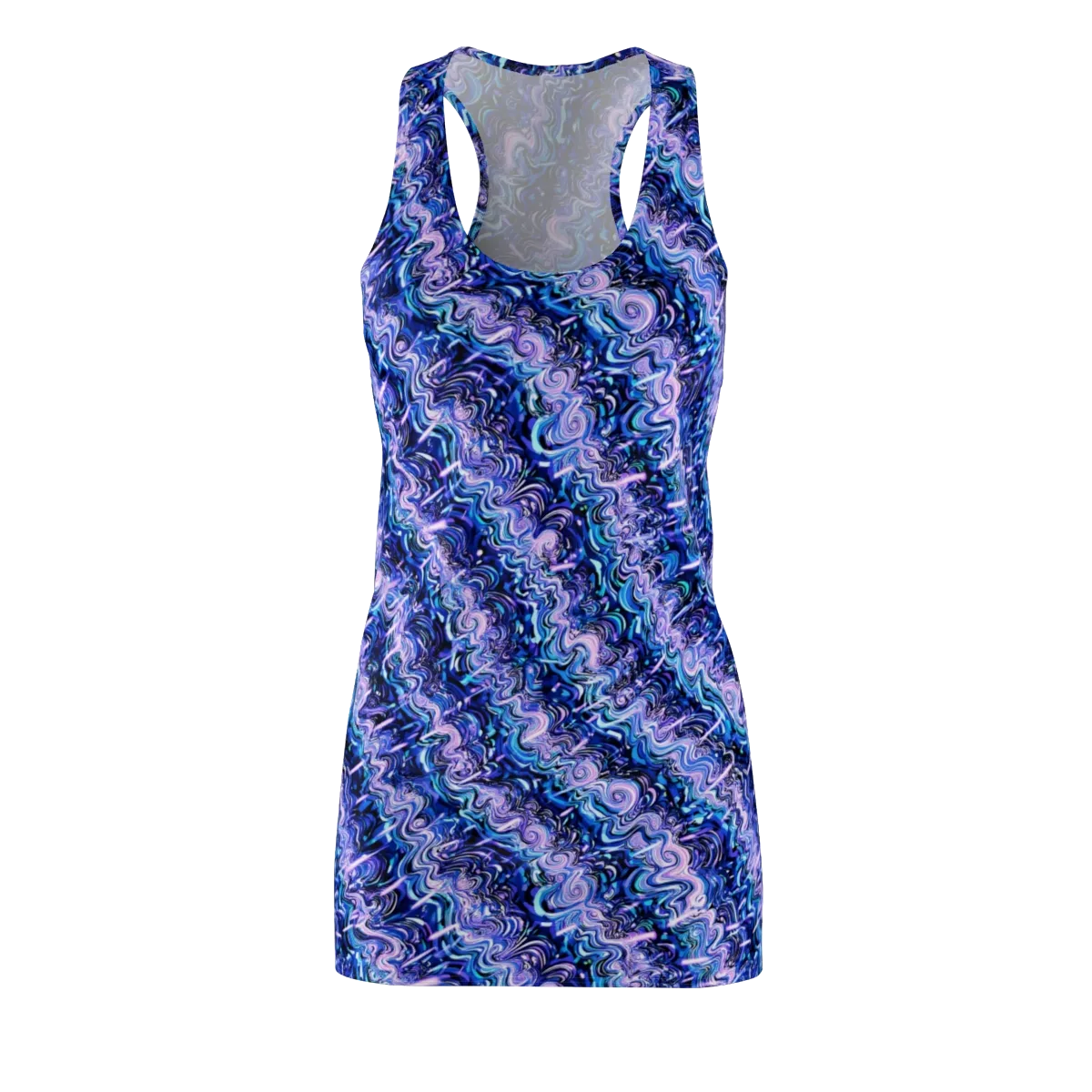 Neon Undertow on Racerback Dress — Front