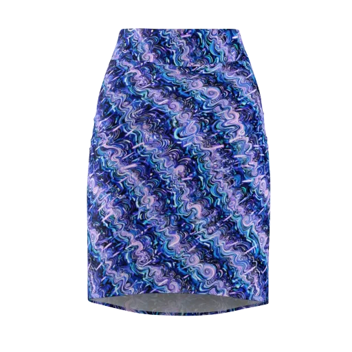 Neon Undertow on a Pencil Skirt