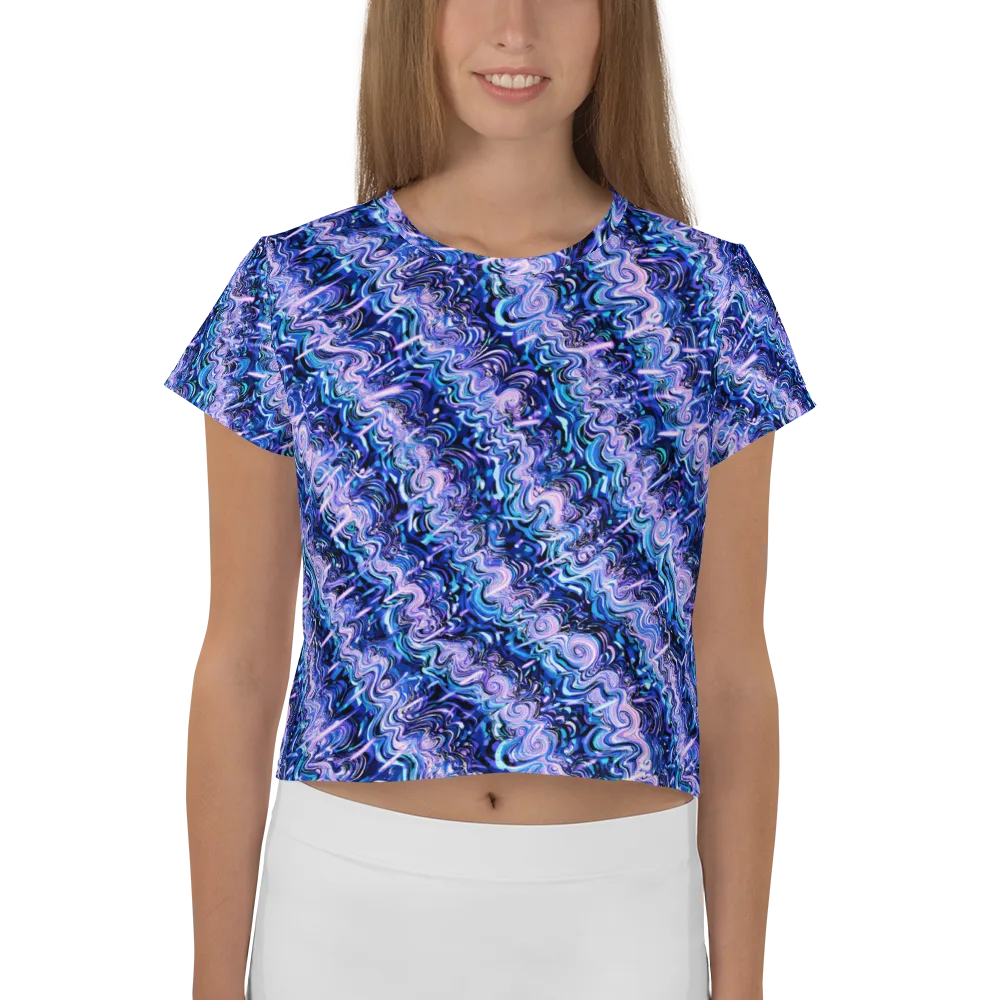 Neon Undertow on Crop Tee — Front