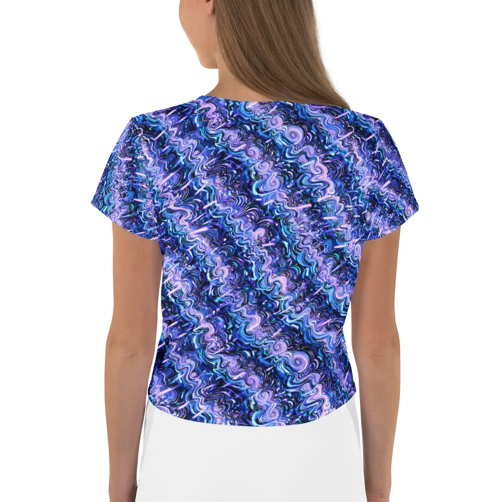 Neon Undertow on Crop Tee — Back