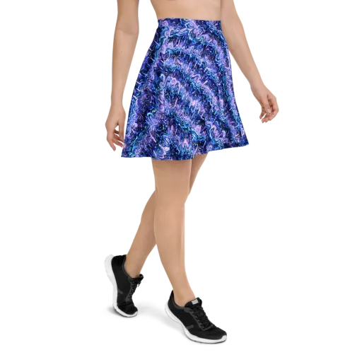Neon Undertow on a Skater Skirt
