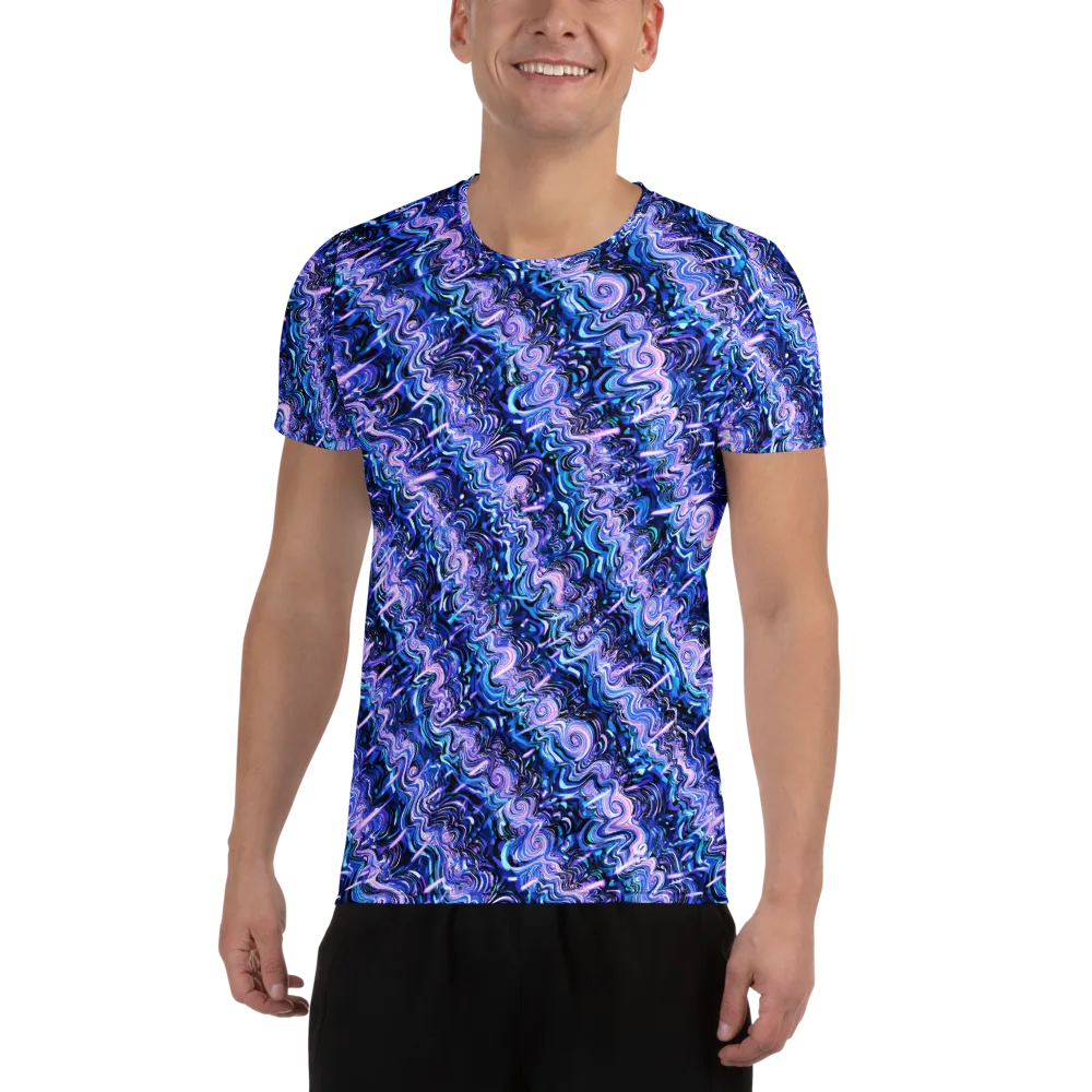 Neon Undertow on Men's Athletic T-Shirt — Front