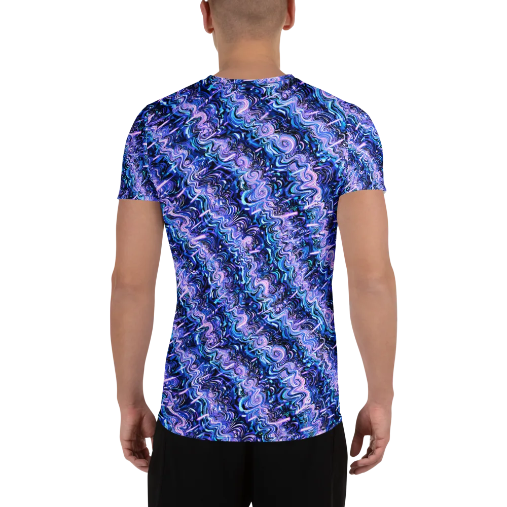 Neon Undertow on Men's Athletic T-Shirt — Back