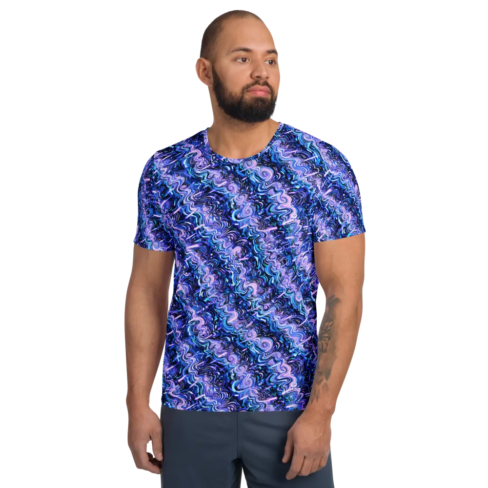 Neon Undertow on Men's Athletic T-Shirt — Front