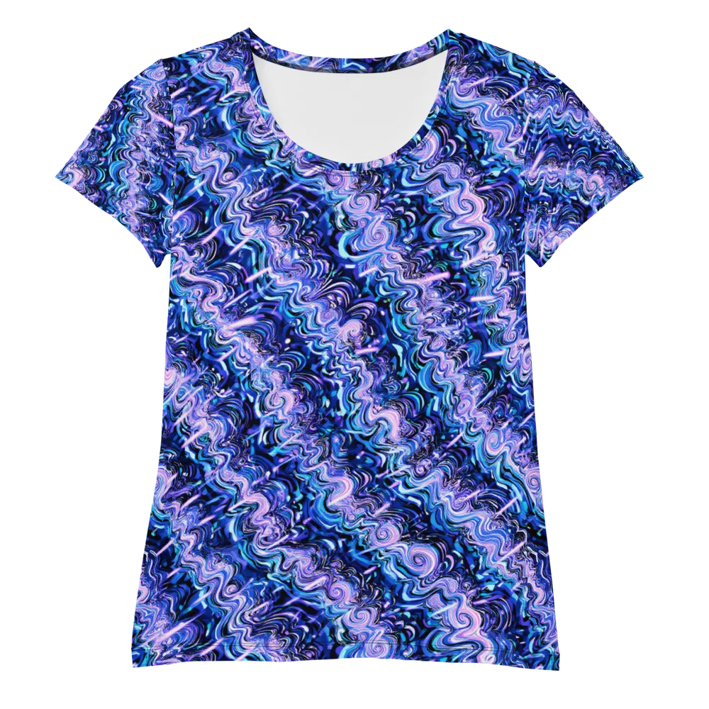 Neon Undertow on Women's Athletic T-Shirt — Front