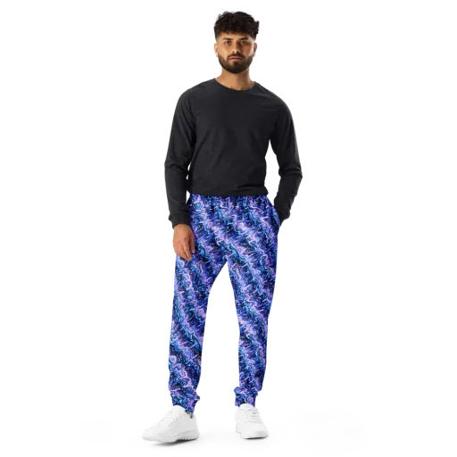 Neon Undertow on a Men's Joggers