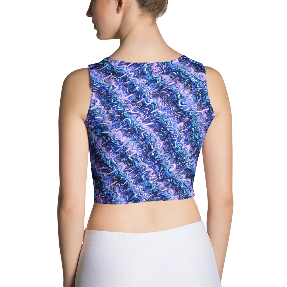 Neon Undertow on Crop Top — Back
