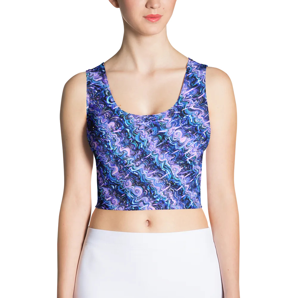 Neon Undertow on Crop Top — Front