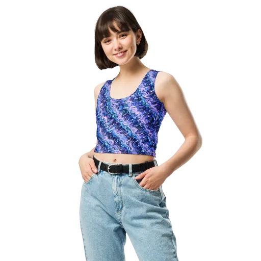 Neon Undertow on a Crop Top