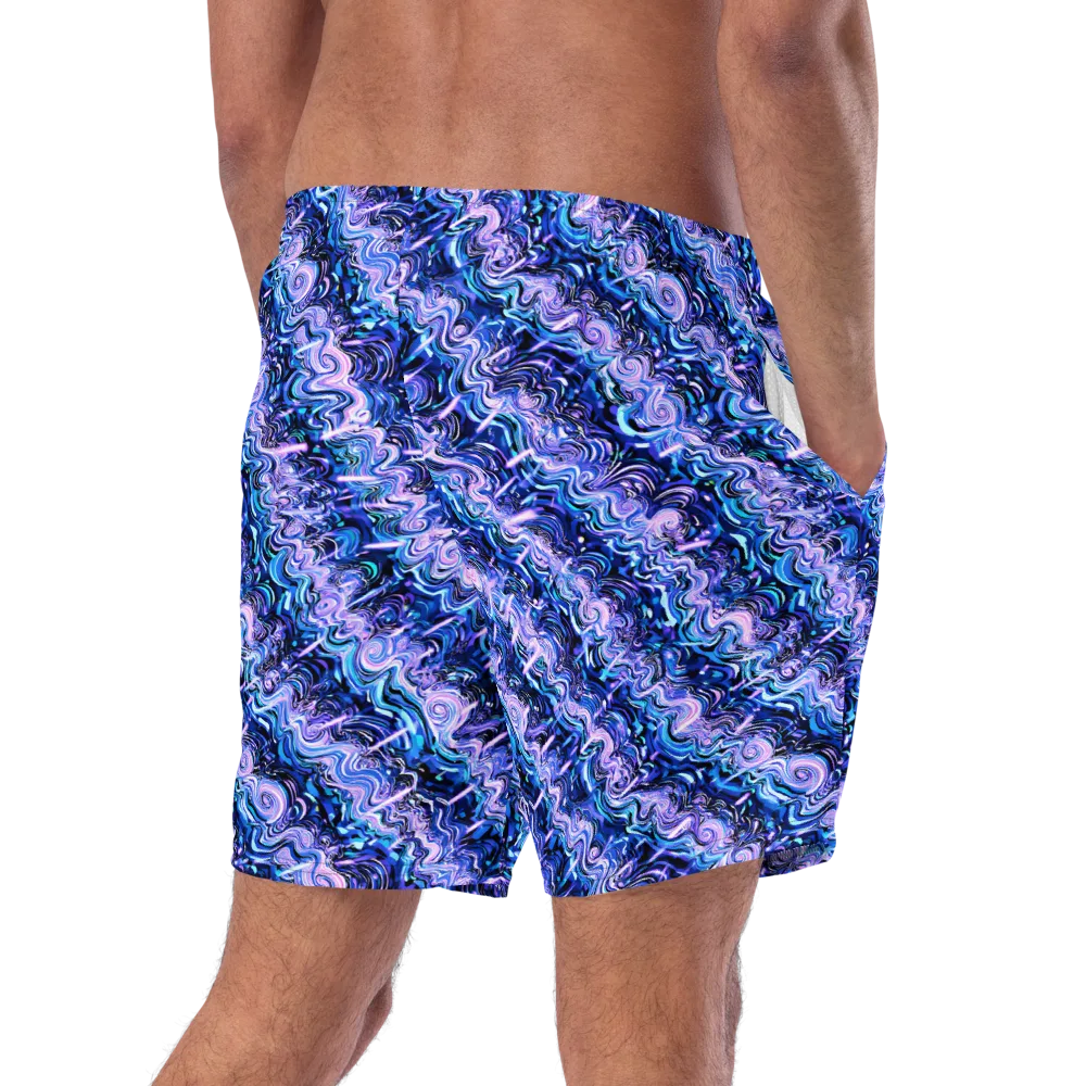 Neon Undertow on Swim Trunks — Right Back